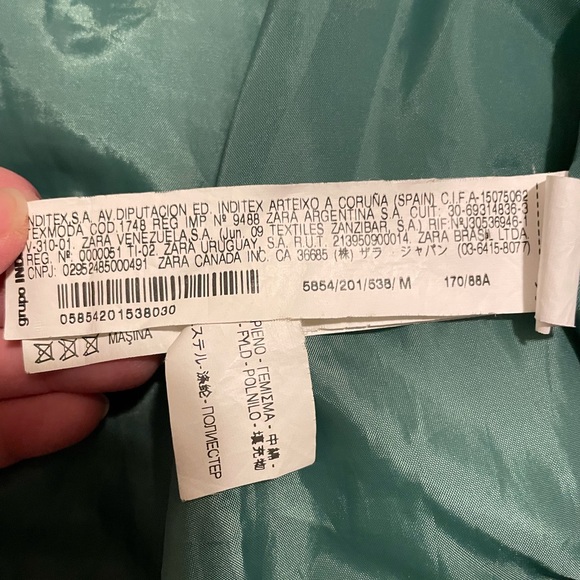 TRF, Green Leather Jacket - Picture 7 of 7